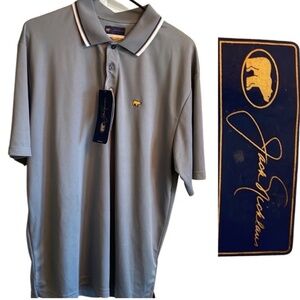 Jack Nicklaus Staydri Short Sleeve Polo with Golden Bear LOGO Size Large